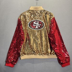 San Francisco 49ers 4XL Women’s Official NFL Two-Tone Team  Sequin JacketNew